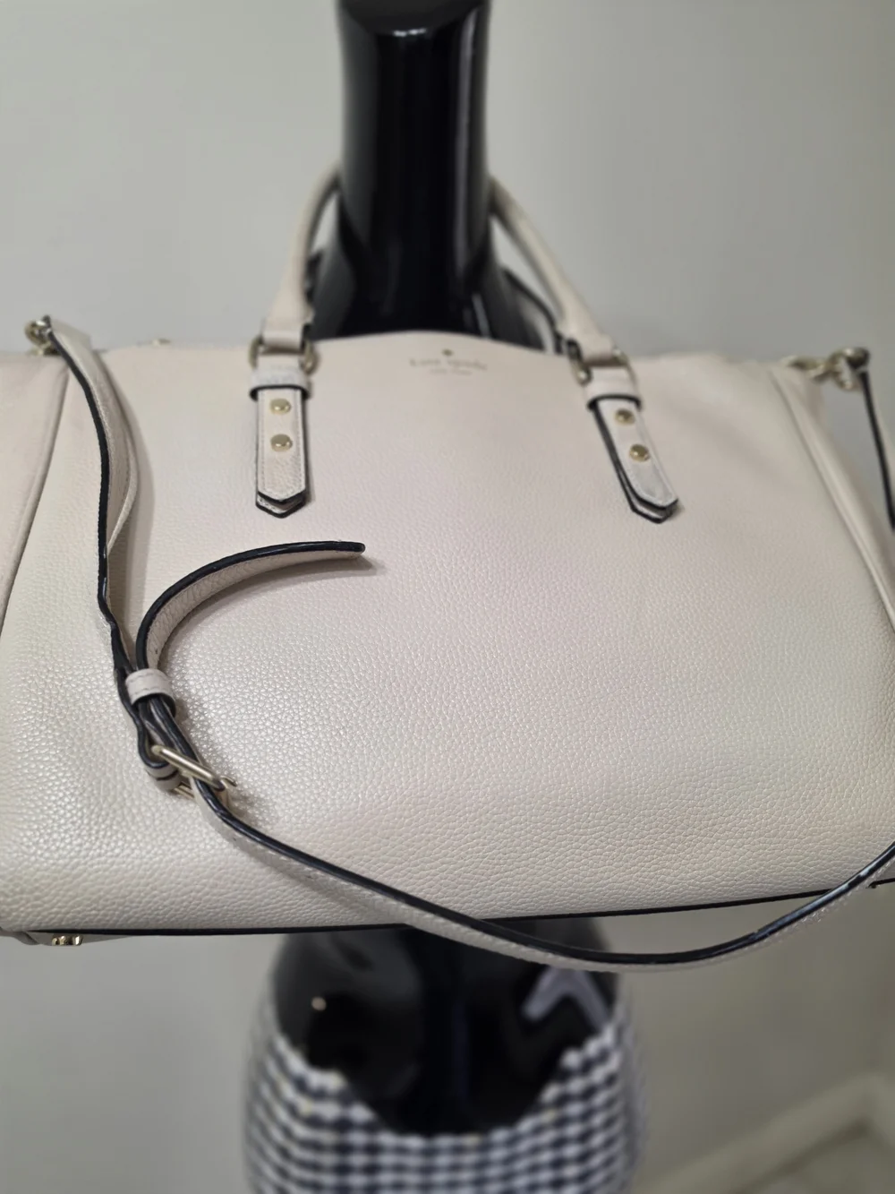 Kate Spade Pebbled Leather Satchel - Light Beige